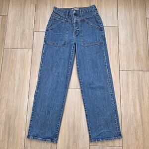 Madewell Wide Leg Jeans Womens 28 High Rise Utility Pocket Perfect Vintage